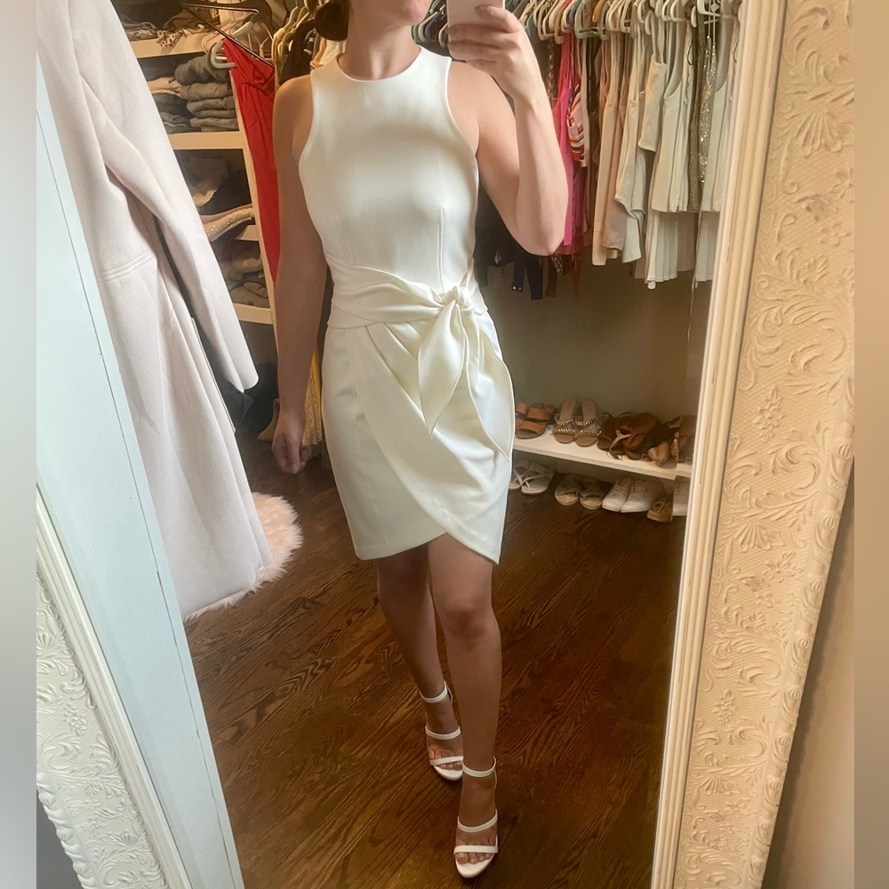 White Cassaleigh Tie-waist Dress - perfect condition!
